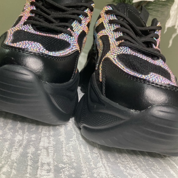 Berness Women’s Rhinestone Platform Sneakers Size 5 - Picture 8 of 10
